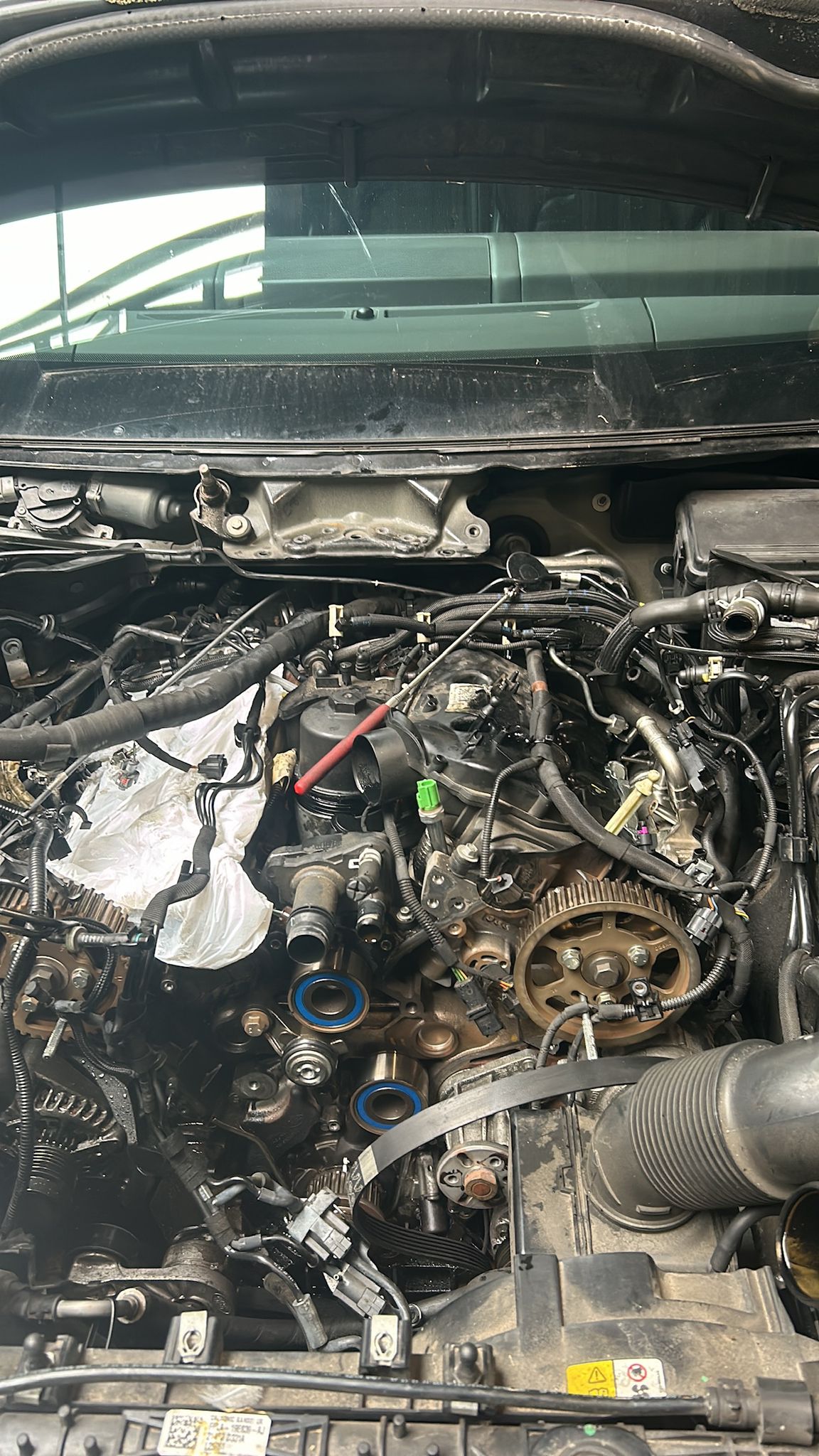 Engine stripped for a deeper mechanical repair
